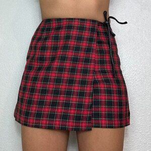 Y2k PLAID SKORT